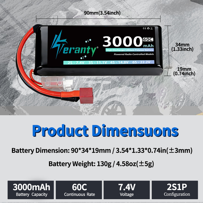 TERANTY 2S 3000mAh Lipo Pil 7. - Rc Helicopter Battery incelemesi ve fiyatı