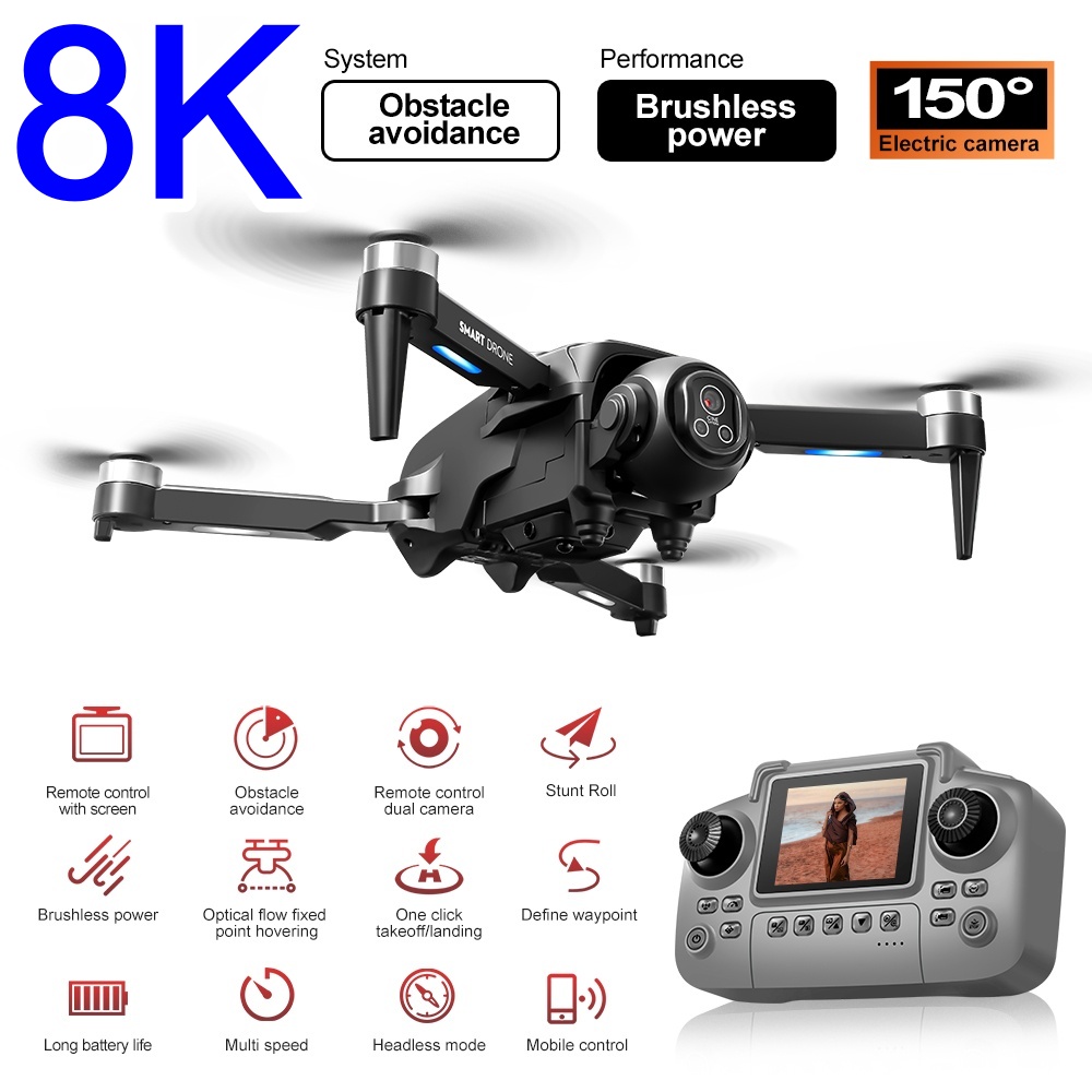 Fırçasız 8K Drone HD 150 ile ° - Rc Helicopter Large incelemesi ve fiyatı
